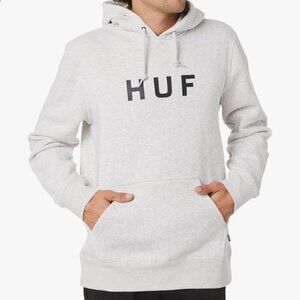 HUF OG Logo Pullover Hoodie White Mens M